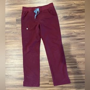 Figs Burgundy Straight Leg Pants